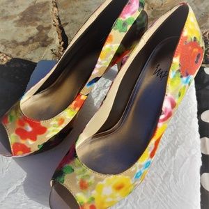 Open Toe Multi Colored Heels